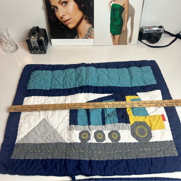 2000s Pottery Barn Kids Construction Truck Quilt Shams |100% CottonBoys Nursery - Picture 6 of 8